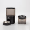 Black Modern Pet Feeder & Water Fountain Set